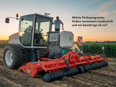 Welche Förderprogramme fördern emissionsarme Landtechnik und wie beantrage ich sie
